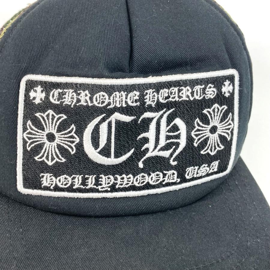 CHROME HEARTS クロムハーツ ロゴ 迷彩 カモフラ メッシュ 帽子 キャップ帽 ベースボール キャップ ブラック ユニセックス【中古】 |  | 02