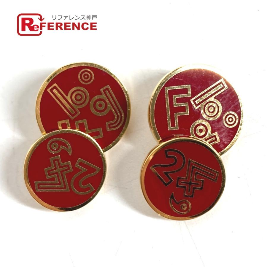 HERMES エルメス ロゴ 24H アクセサリー ジュエリー カフス レッド ユニセックス【中古】 | HERMES