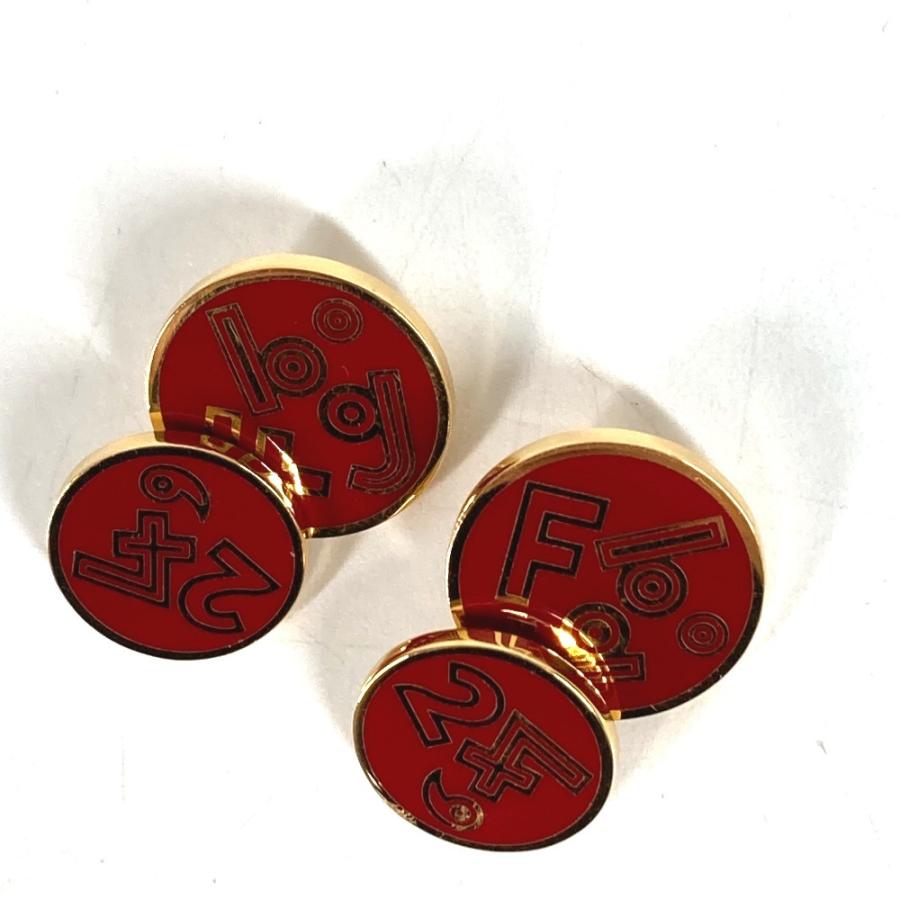 HERMES エルメス ロゴ 24H アクセサリー ジュエリー カフス レッド ユニセックス【中古】 | HERMES | 03