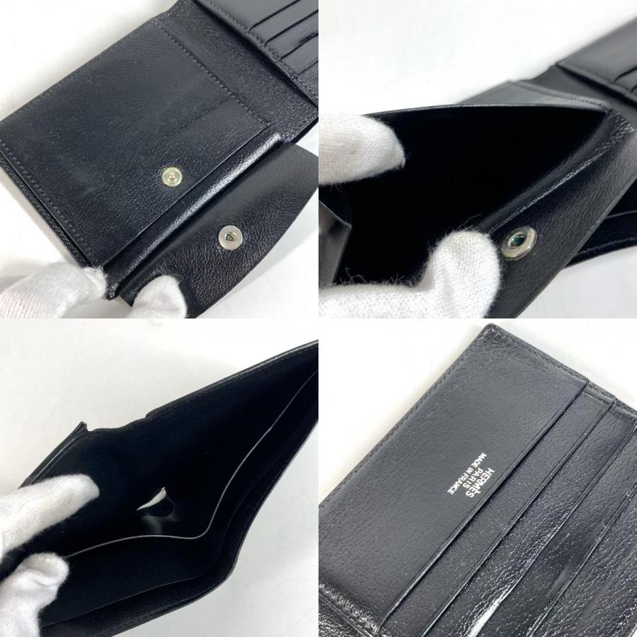 HERMES エルメス MC2 タレス コンパクトウォレット 2つ折り財布 ブラック ユニセックス【中古】 | HERMES | 09