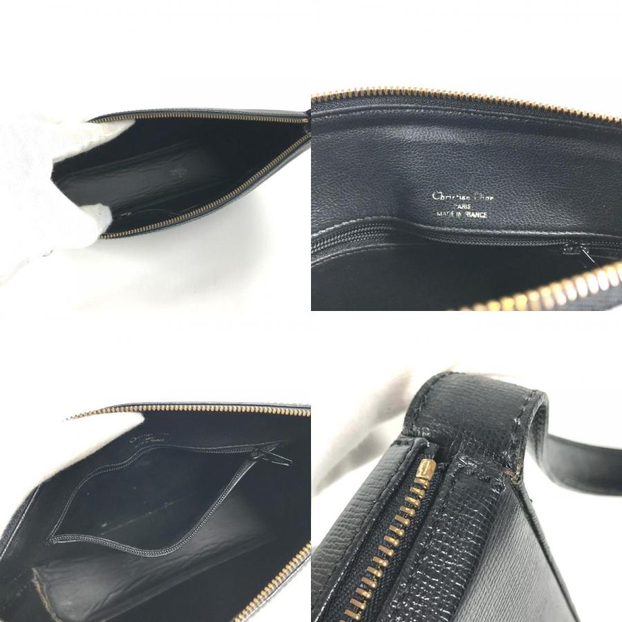 Dior ディオール CDロゴ  カバン 斜め掛け ポシェット ヴィンテージ ショルダーバッグ ブラック レディース【中古】 |  | 08