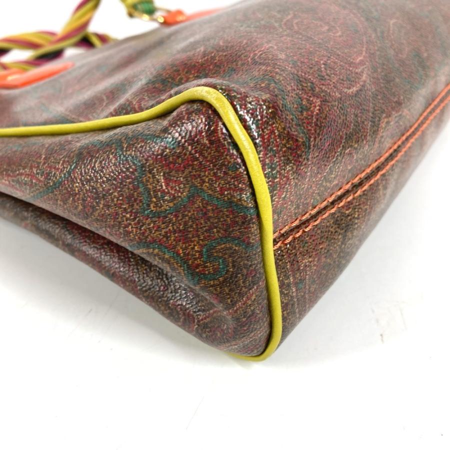 ETRO エトロ ペイズリー柄 ロゴ カバン トートバッグ ハンドバッグ ブラウン ユニセックス【中古】 | ETRO | 03