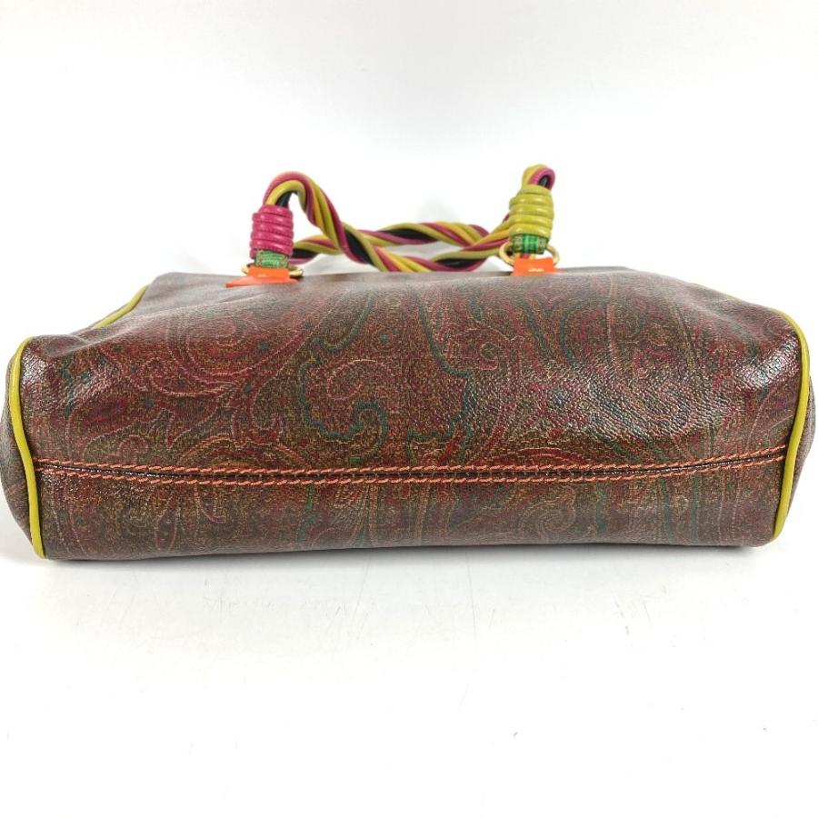 ETRO エトロ ペイズリー柄 ロゴ カバン トートバッグ ハンドバッグ ブラウン ユニセックス【中古】 | ETRO | 04