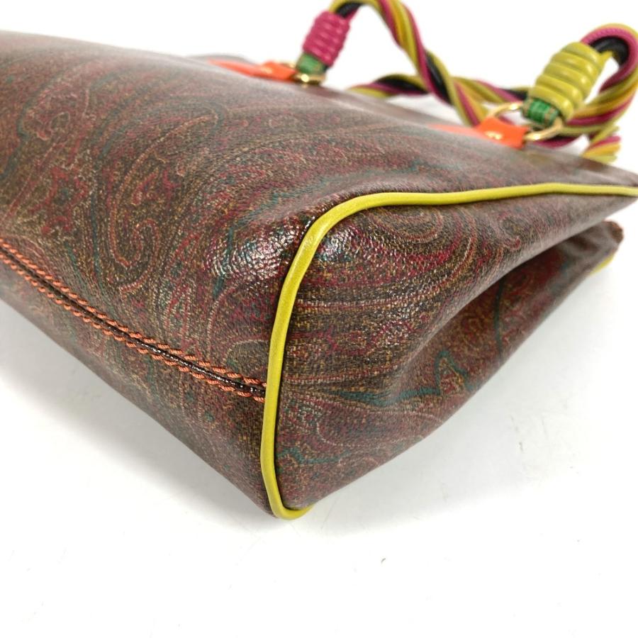 ETRO エトロ ペイズリー柄 ロゴ カバン トートバッグ ハンドバッグ ブラウン ユニセックス【中古】 | ETRO | 05
