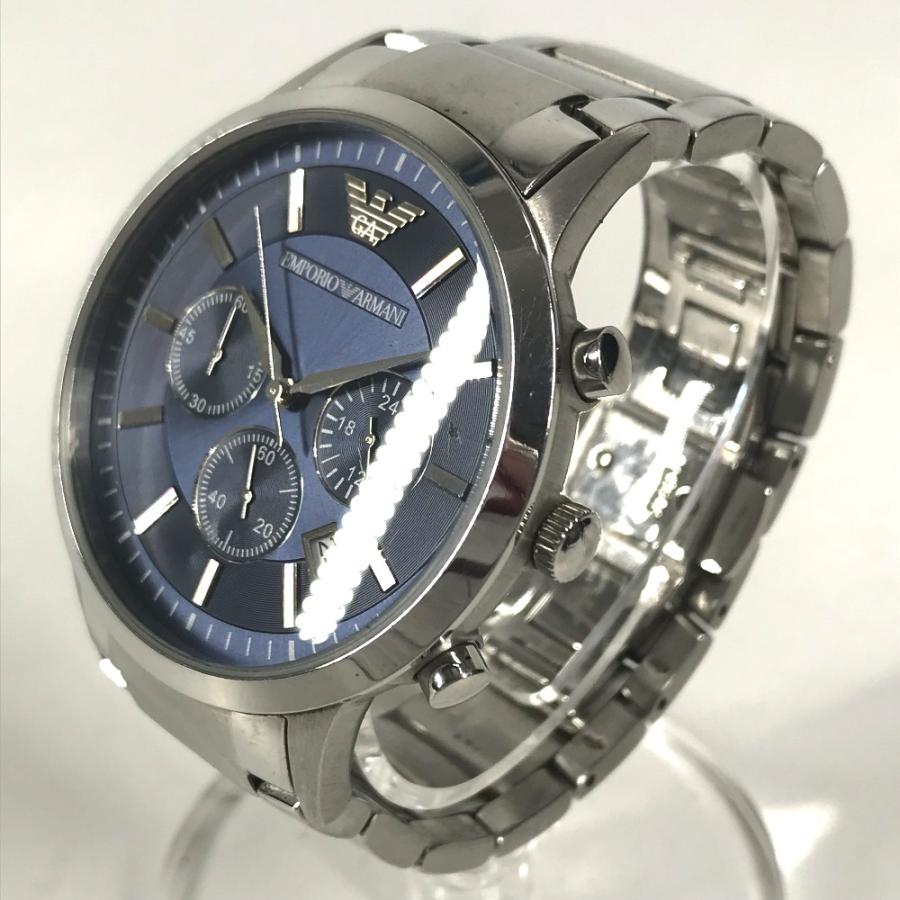 Emporio Armani エンポリオ・アルマーニ AR-2448 クォーツ レナート クロノグラフ 腕時計 ブルー メンズ【中古】 | EMPORIO ARMANI | 02