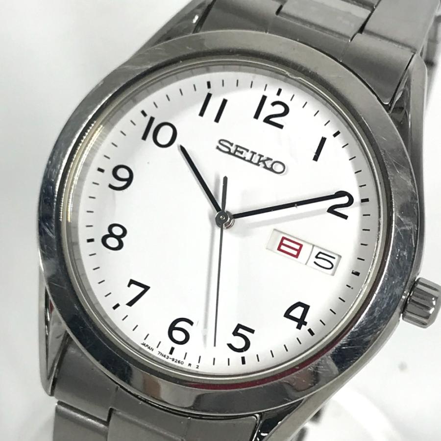SEIKO セイコー 7N43-9080 クォーツ スピリット 腕時計 ホワイト メンズ【中古】 | SEIKO | 01