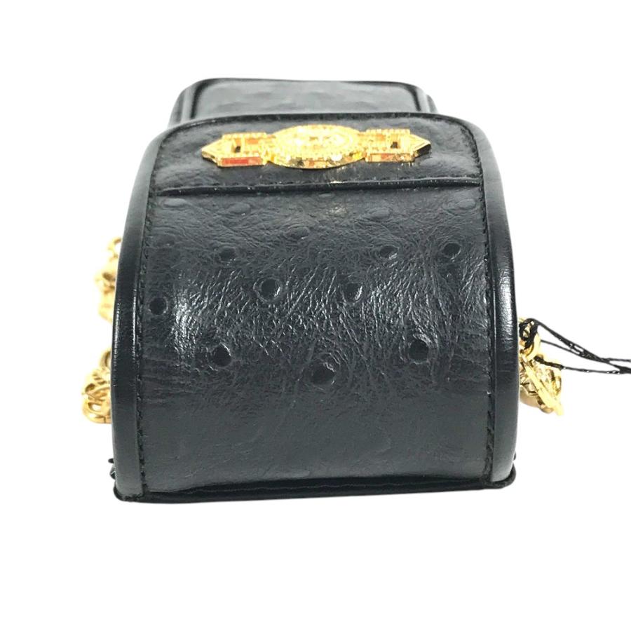 美品 VERSACE ヴェルサーチ サンバースト ロゴ 携帯ポーチ カバン フラップ チェーンバッグ ヴィンテージ ハンドバッグ ブラック【中古】 |  | 05