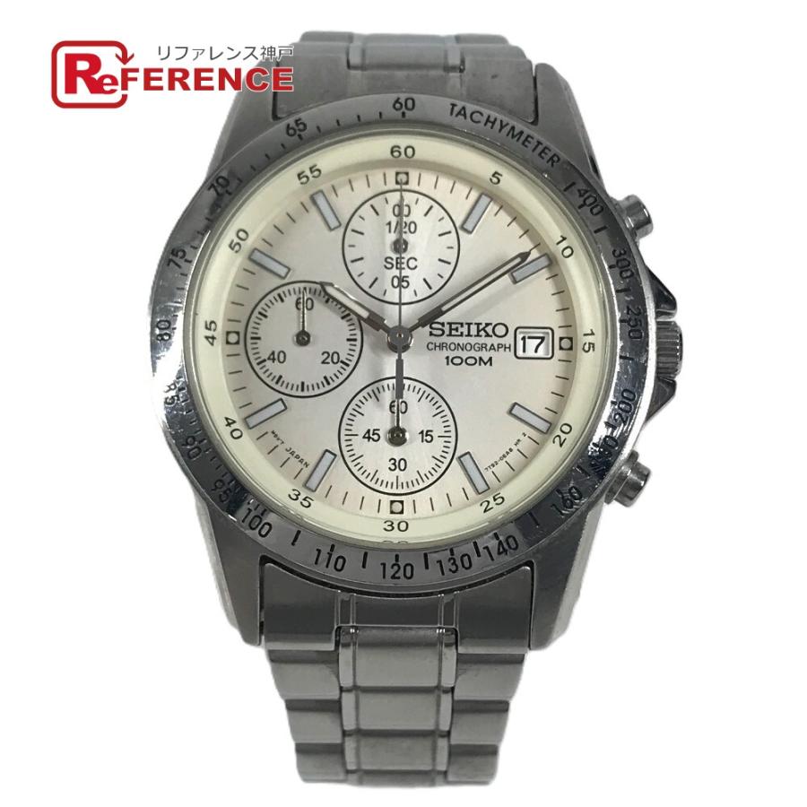 SEIKO セイコー 7T92-0DW0 クロノグラフ クォーツ スピリット 腕時計 ホワイト メンズ【中古】 | SEIKO