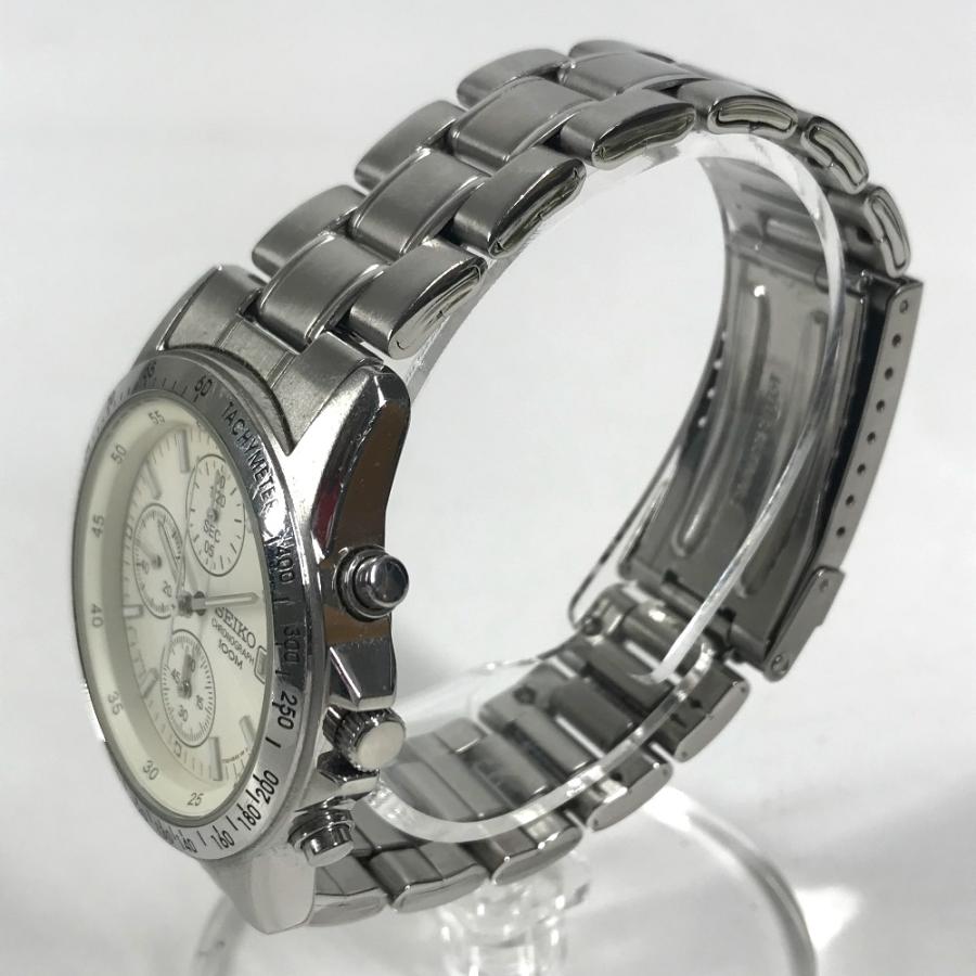 SEIKO セイコー 7T92-0DW0 クロノグラフ クォーツ スピリット 腕時計 ホワイト メンズ【中古】 | SEIKO | 02
