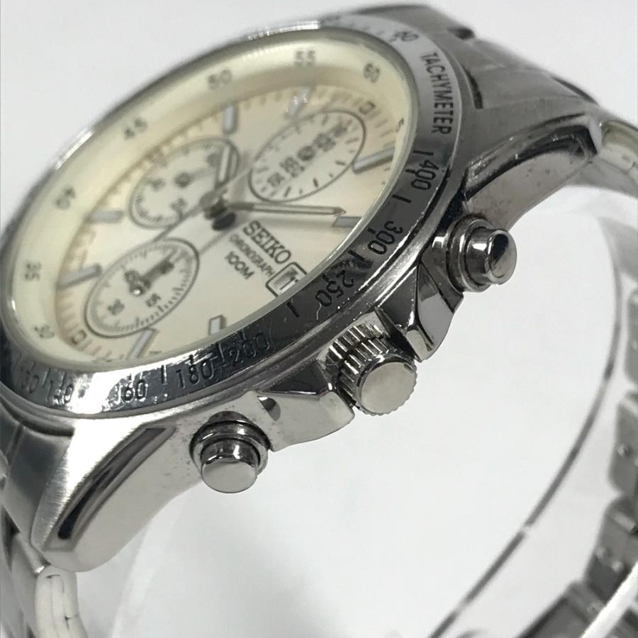 SEIKO セイコー 7T92-0DW0 クロノグラフ クォーツ スピリット 腕時計 ホワイト メンズ【中古】 | SEIKO | 04