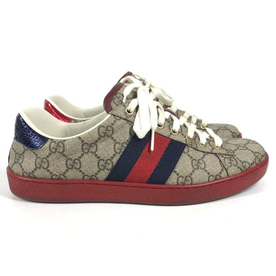 GUCCI グッチ 429445 ロゴ 靴 シューズ 紐 GGスプリーム スニーカー ベージュ メンズ【中古】 | GUCCI | 03