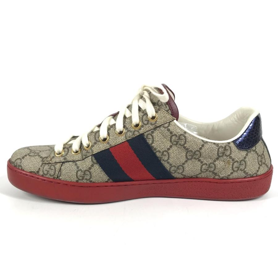 GUCCI グッチ 429445 ロゴ 靴 シューズ 紐 GGスプリーム スニーカー ベージュ メンズ【中古】 | GUCCI | 05
