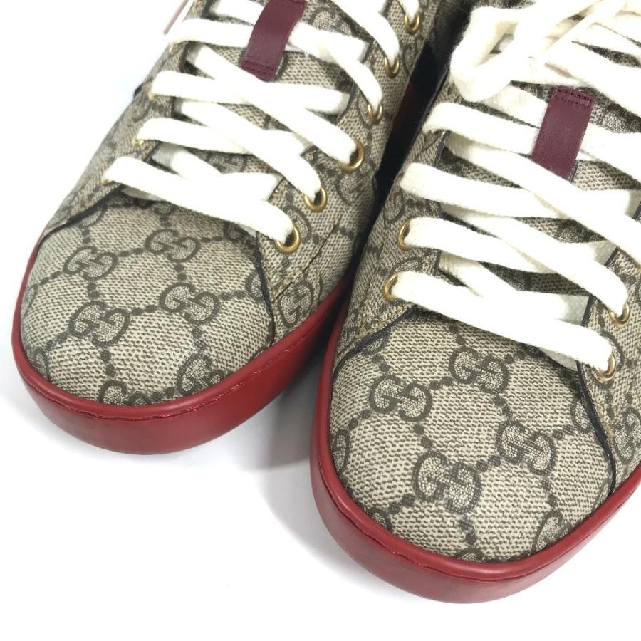 GUCCI グッチ 429445 ロゴ 靴 シューズ 紐 GGスプリーム スニーカー ベージュ メンズ【中古】 | GUCCI | 06