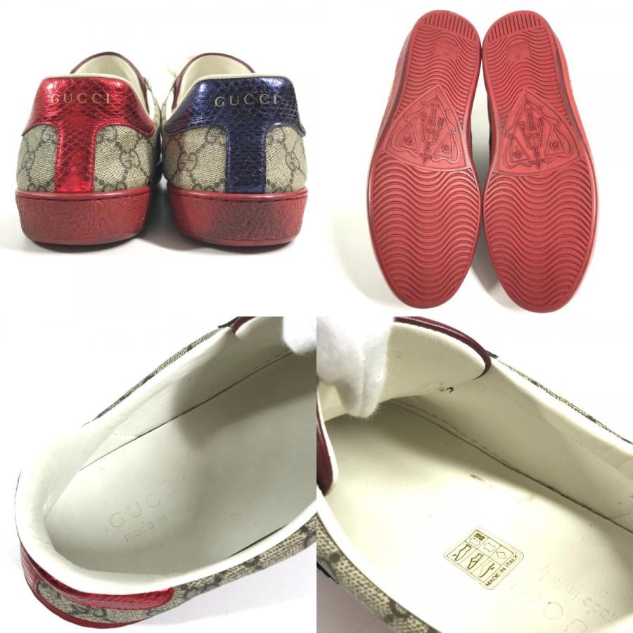 GUCCI グッチ 429445 ロゴ 靴 シューズ 紐 GGスプリーム スニーカー ベージュ メンズ【中古】 | GUCCI | 07