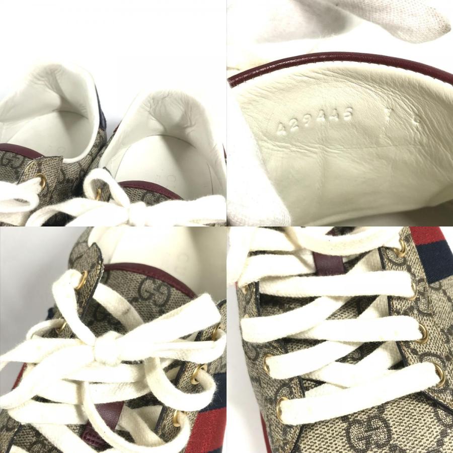 GUCCI グッチ 429445 ロゴ 靴 シューズ 紐 GGスプリーム スニーカー ベージュ メンズ【中古】 | GUCCI | 08