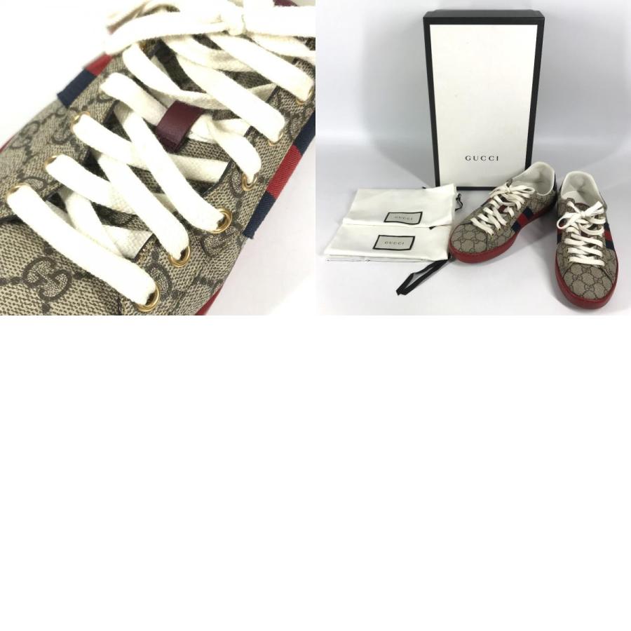 GUCCI グッチ 429445 ロゴ 靴 シューズ 紐 GGスプリーム スニーカー ベージュ メンズ【中古】 | GUCCI | 09
