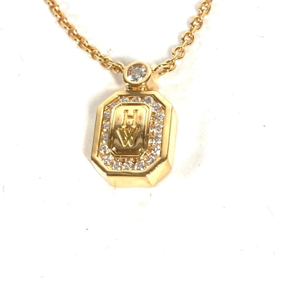 HARRY WINSTON ハリーウィンストン HWロゴ ダイヤ  アクセサリー チェーンネックレス ジュエリー K18 金 18K  ゴールド レディース【中古】 |  | 04