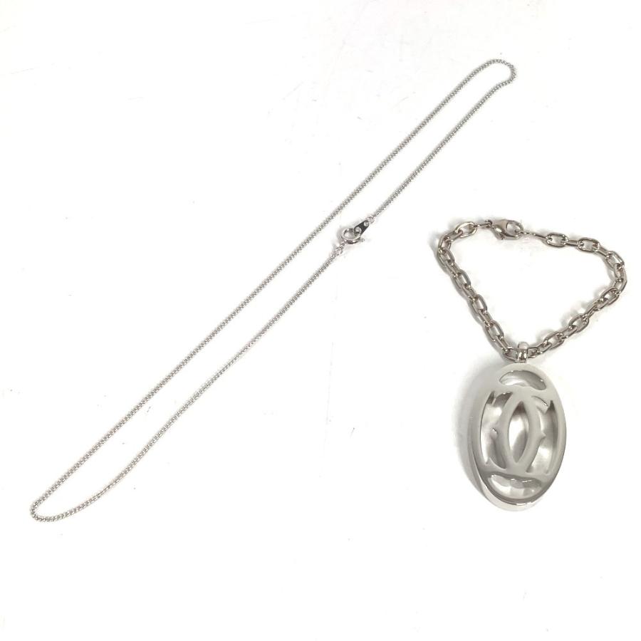 美品 CARTIER カルティエ T1220148 2Cデコール チェーンネックレス チャーム キーホルダー バッグチャーム ペンダントトップ【中古】 | Cartier | 06