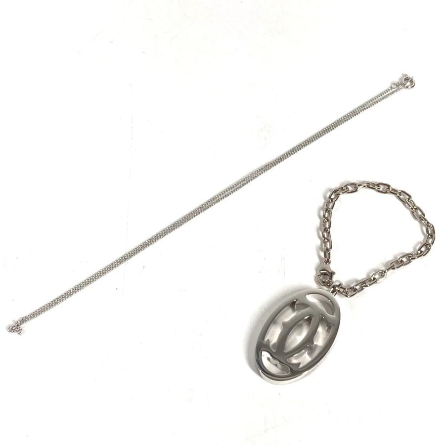 美品 CARTIER カルティエ T1220148  2Cデコール ロゴ ネックレス  チェーンネックレス チャーム キーホルダー ペンダントトップ【中古】 | Cartier | 01