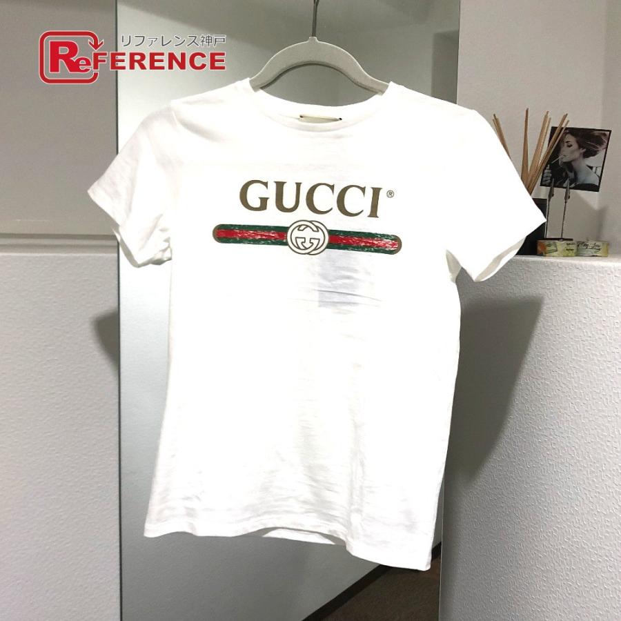 GUCCI グッチ 503628 半袖 シャツ ヴィンテージロゴ ダメージ加工 GUCCIロゴプリント 半袖シャツ キッズ | GUCCI