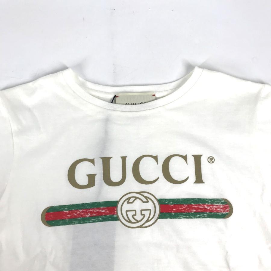 GUCCI グッチ 503628 半袖 シャツ ヴィンテージロゴ ダメージ加工 GUCCIロゴプリント 半袖シャツ キッズ | GUCCI | 02