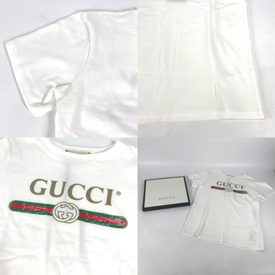 GUCCI グッチ 503628 半袖 シャツ ヴィンテージロゴ ダメージ加工 GUCCIロゴプリント 半袖シャツ キッズ | GUCCI | 09