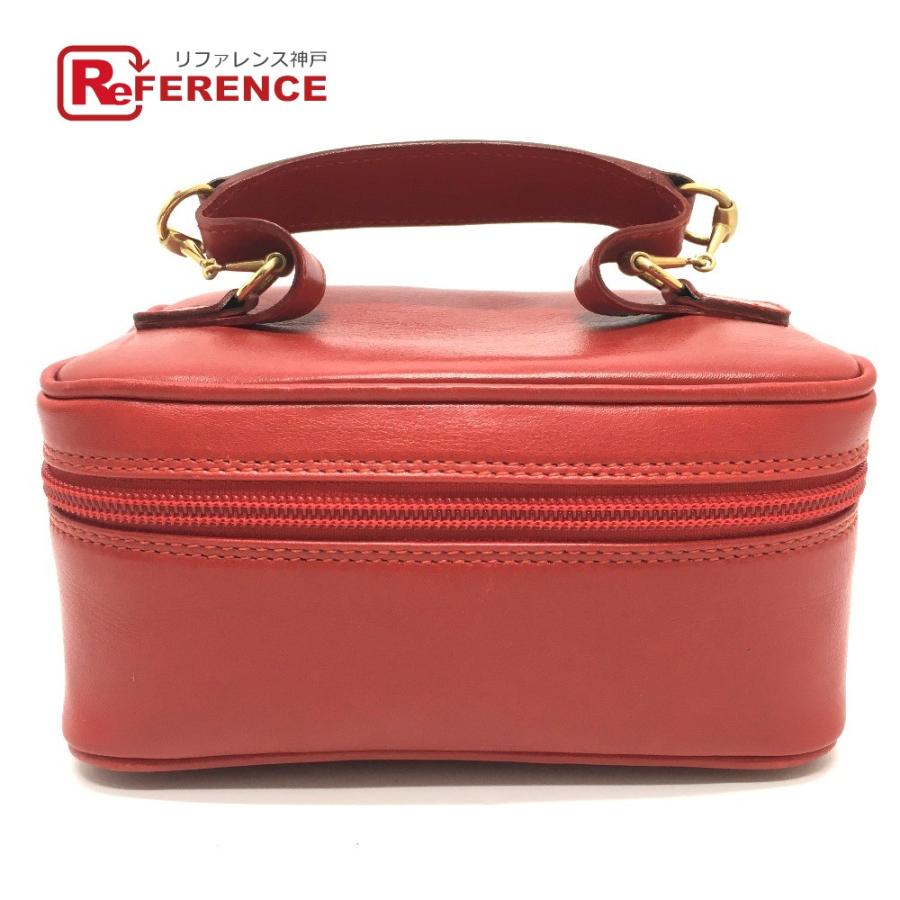 GUCCI グッチ 032.1705.0141 ホースビット ミニ 化粧ポーチ バニティバッグ レザー レッド レディース【中古】  :O-210216-1:リファレンス コレクション - 通販 - Yahoo!ショッピング