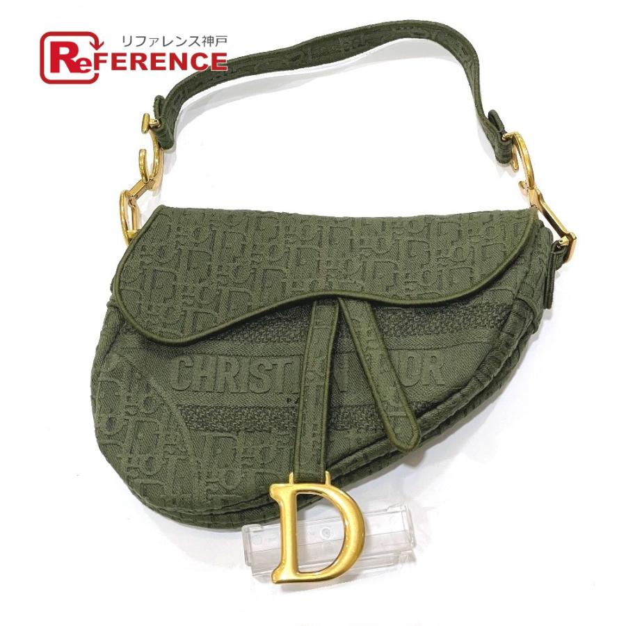 美品 Christian Dior クリスチャンディオール オブリーク SADDLE  