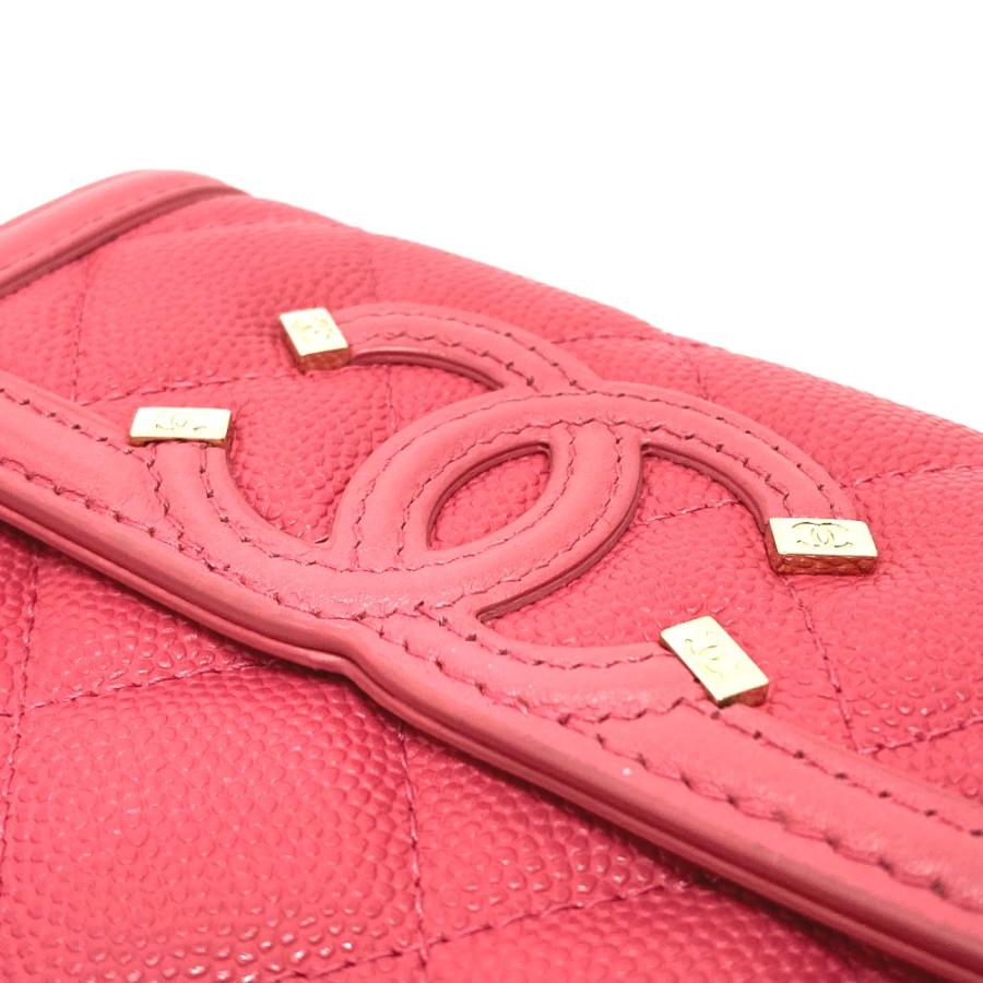 CHANEL（シャネル） 美品 AP0375 CC フィリグリー マトラッセ 中長財布