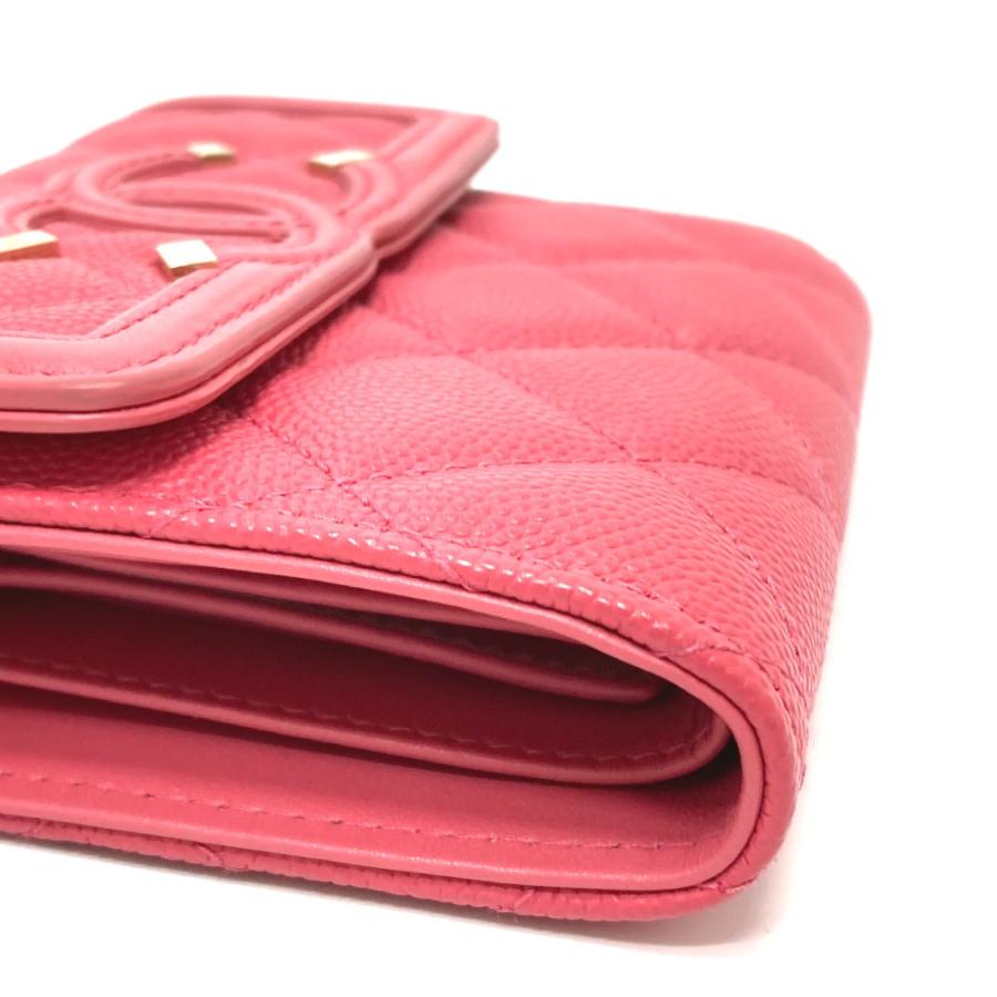 CHANEL（シャネル） 美品 AP0375 CC フィリグリー マトラッセ 中長財布