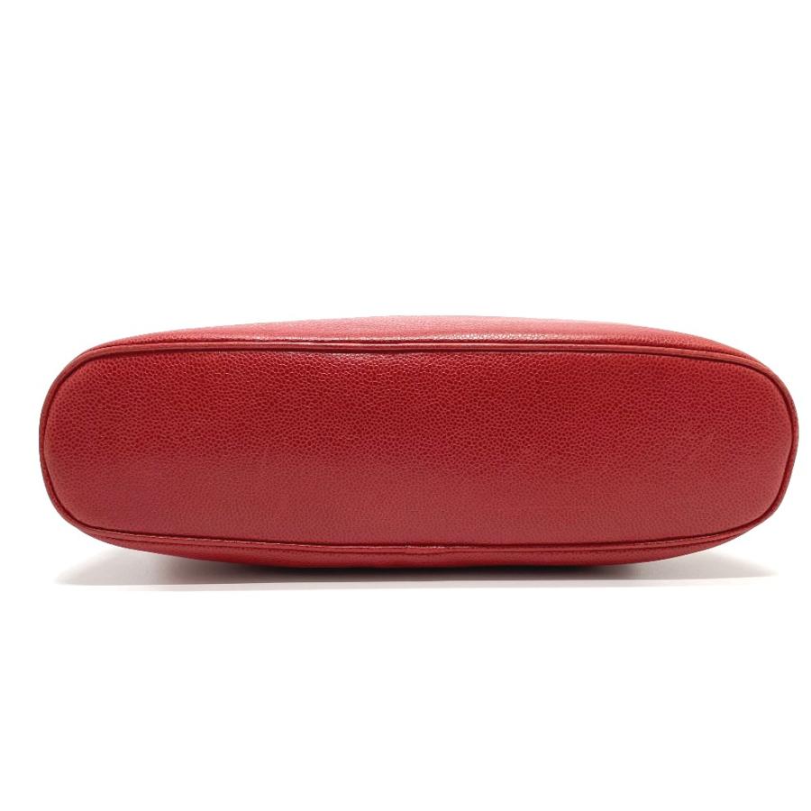 CHANEL シャネル CC ココマーク ボールチャーム トートバッグ ショルダーバッグ キャビアスキン レッド レディース【中古】 | CHANEL | 03