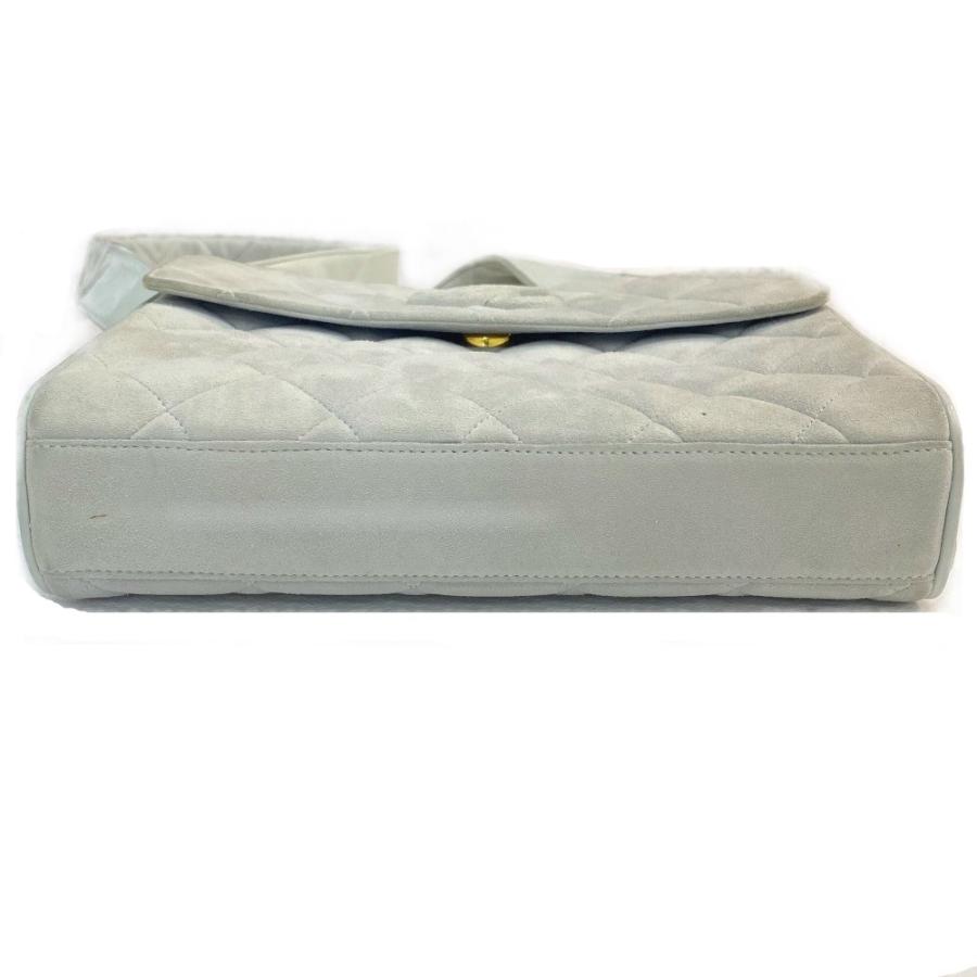 CHANEL シャネル CC ココマーク マトラッセ 肩掛け フラップ ショルダーバッグ スエード ライトブルーグレー系 レディース【中古】 | CHANEL | 03