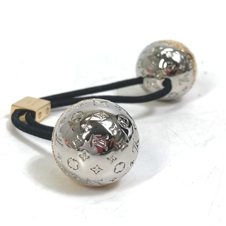 LOUIS VUITTON ルイヴィトン M80266 ナノグラム シュシュ プラネットLV ヘアゴム ゴールド／シルバー レディース【中古】 | LOUIS VUITTON | 04