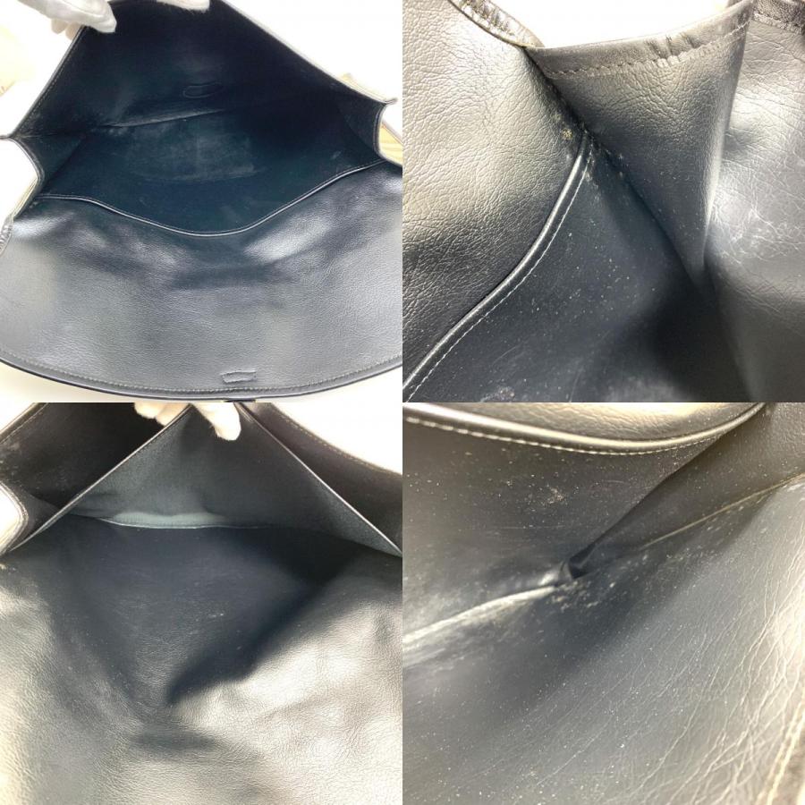 BURBERRY バーバリー ロゴ チェック ポーチ クラッチバッグ キャンバス/レザー ベージュ ユニセックス【中古】 | BURBERRY | 09