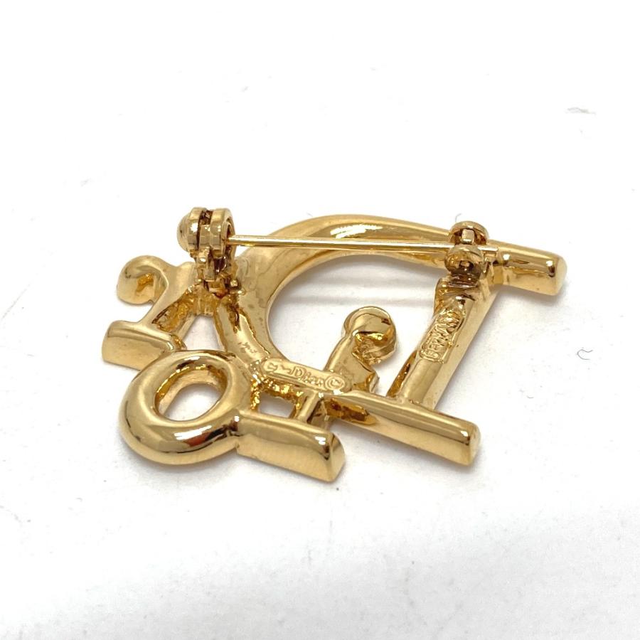 Dior ディオール ロゴ ヴィンテージ ブローチ GP ゴールド レディース【中古】 |  | 01