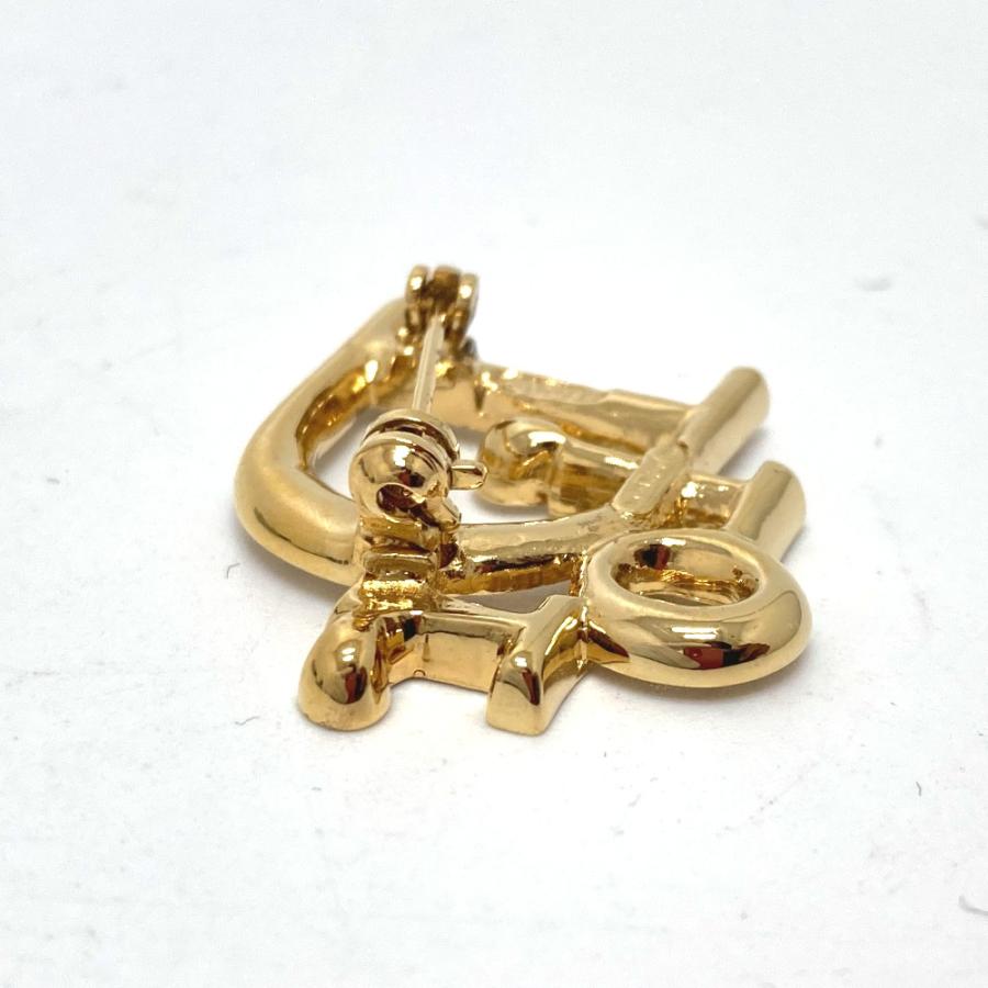 Dior ディオール ロゴ ヴィンテージ ブローチ GP ゴールド レディース【中古】 |  | 02