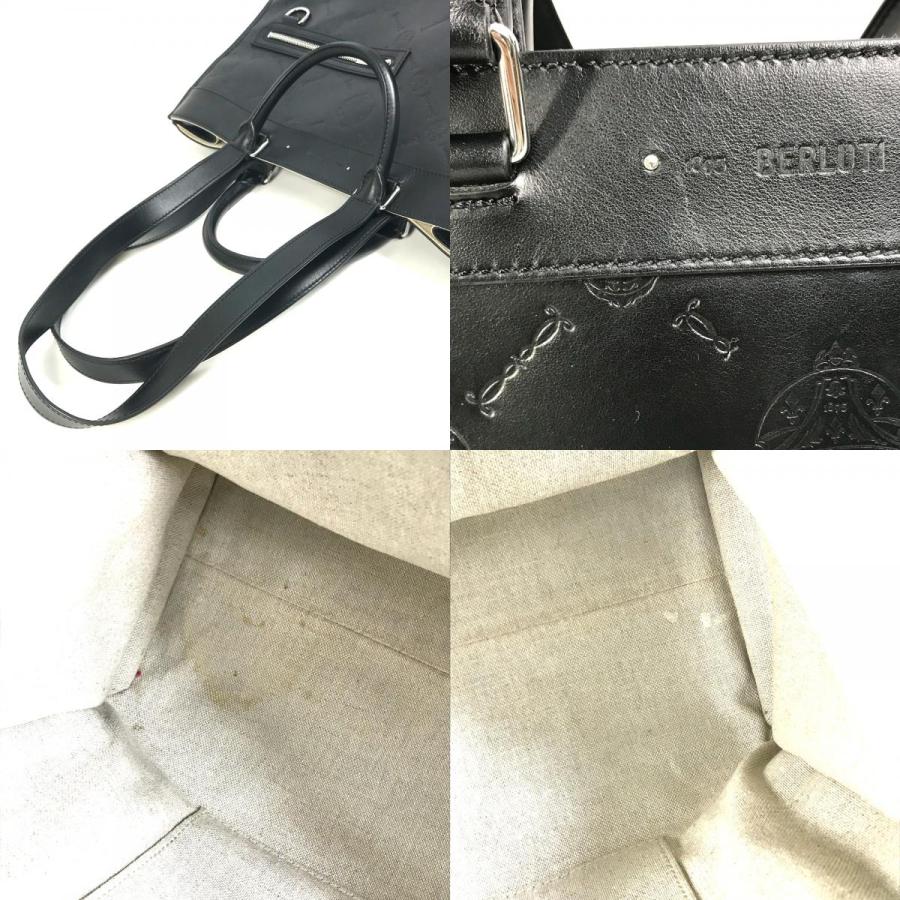 Berluti ベルルッティ ロゴ ウリス スモール 2WAY カバン ビジネスバッグ トートバッグ レザー ブラック メンズ【中古】 |  | 08