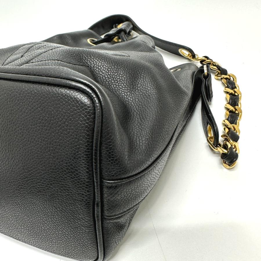 CHANEL シャネル デカココ 巾着 斜め掛け チェーン ココマーク ショルダーバッグ ブラック レディース【中古】 | CHANEL | 03