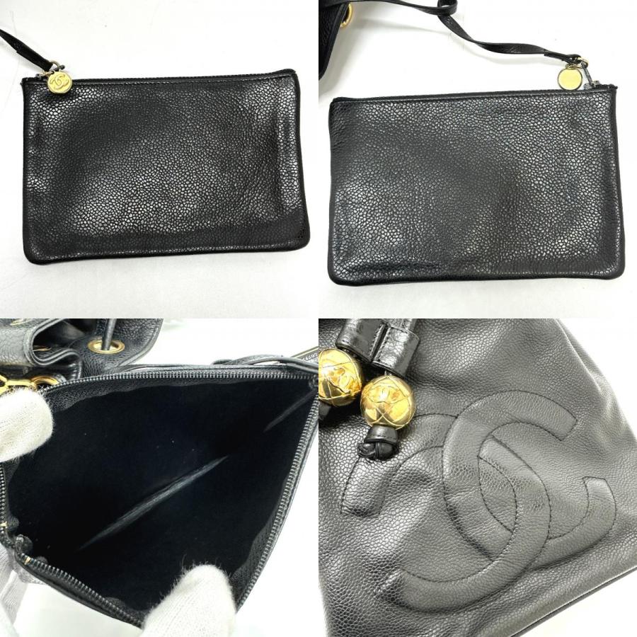 CHANEL シャネル デカココ 巾着 斜め掛け チェーン ココマーク ショルダーバッグ ブラック レディース【中古】 | CHANEL | 08