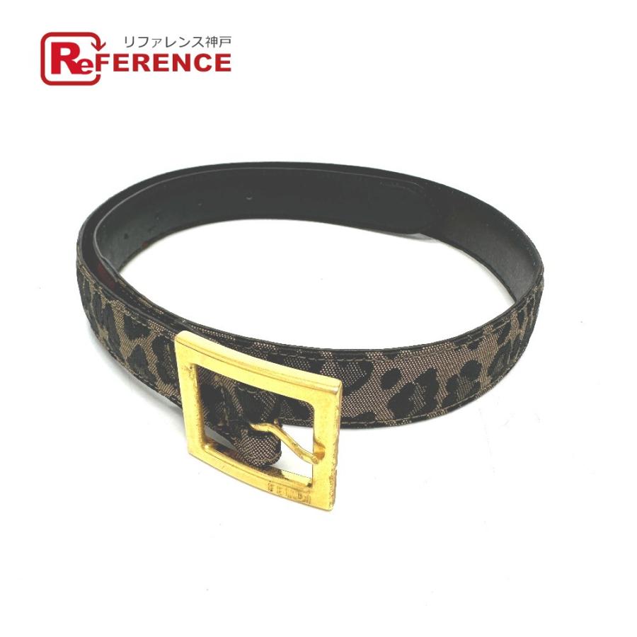 FENDI フェンディ レオパード ベルト ブラウン/レッド レディース【中古】 | FENDI