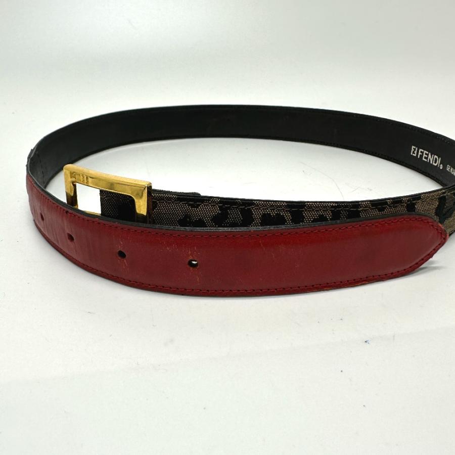 FENDI フェンディ レオパード ベルト ブラウン/レッド レディース【中古】 | FENDI | 07