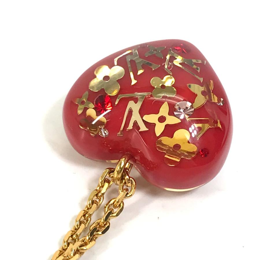 LOUIS VUITTON ルイヴィトン M66087 パンダンティフ アンクルージョン ハートネックレス LVロゴ ネックレス レッド レディース【中古】 | LOUIS VUITTON | 06