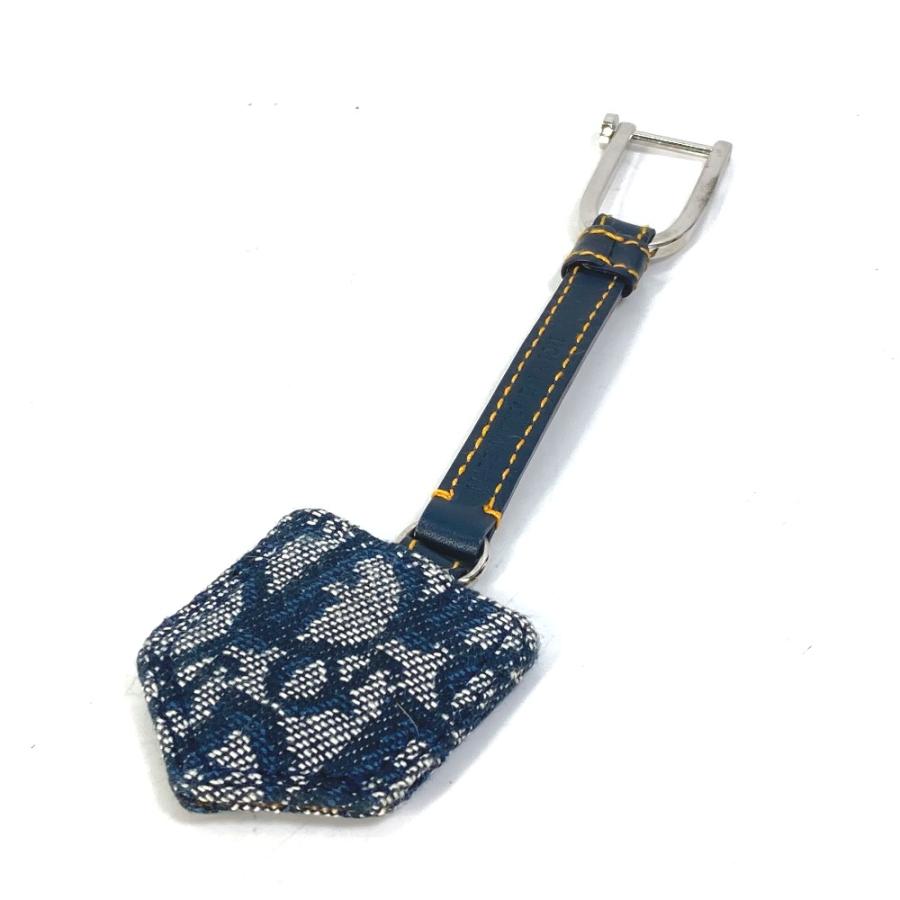 Dior ディオール CD ロゴ キーホルダー バッグチャーム キーリング トロッター チャーム ネイビー レディース【中古】 |  | 01