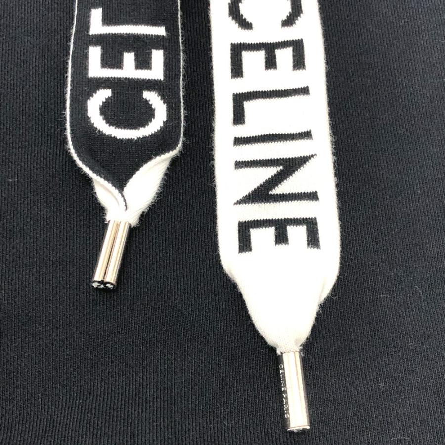 CELINE セリーヌ 2Y468670Q フード スウェット ロゴ紐 パーカー ブラック メンズ【中古】 | CELINE | 02
