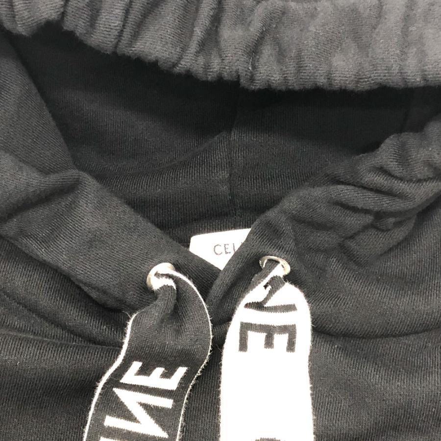 CELINE セリーヌ 2Y468670Q フード スウェット ロゴ紐 パーカー ブラック メンズ【中古】 | CELINE | 03