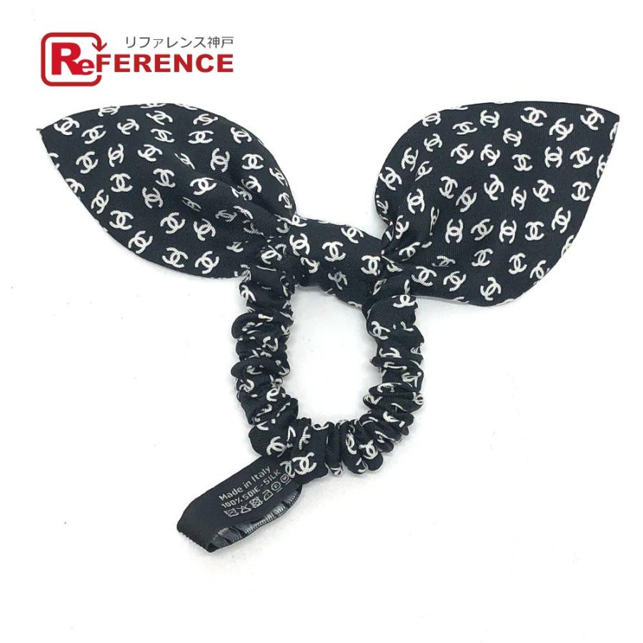 未使用 CHANEL シャネル ヘアアクセサリー 23P リボン ココマーク シュシュ ブラック レディース【中古】 | CHANEL