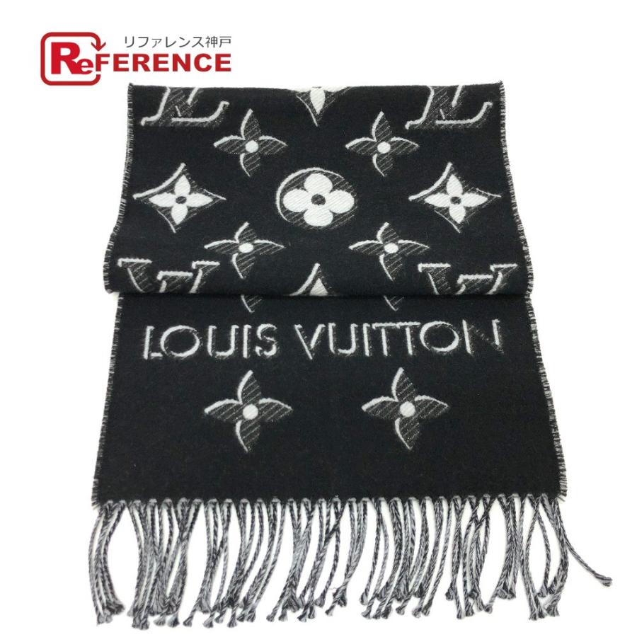 LOUIS VUITTON ルイヴィトン M78159 エセンシャル シャイン ストール エシャルプ LV マフラー ブラック レディース【中古】 | LOUIS VUITTON