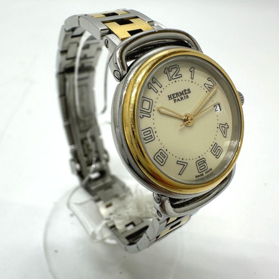 HERMES エルメス PU2.220 プルマン クォーツ デイト 腕時計 シルバー/ゴールド レディース【中古】 | HERMES | 03