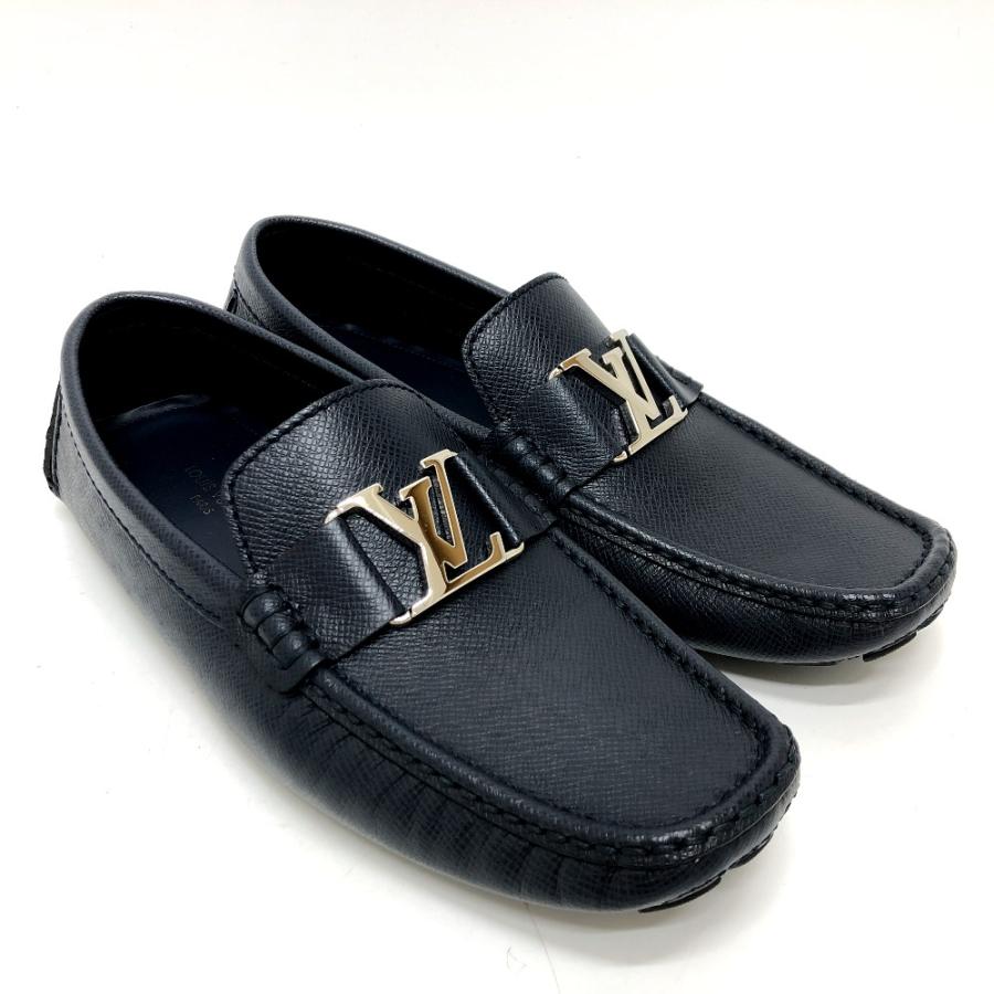 新品同様 LOUIS VUITTON ルイヴィトン モンテカルロ ビジネスシューズ ドライビングシューズ タイガ ローファー ネイビー メンズ【中古】 | LOUIS VUITTON | 01