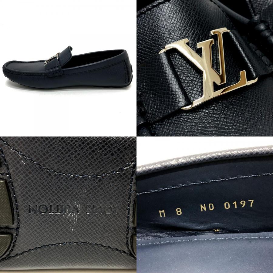新品同様 LOUIS VUITTON ルイヴィトン モンテカルロ ビジネスシューズ ドライビングシューズ タイガ ローファー ネイビー メンズ【中古】 | LOUIS VUITTON | 08